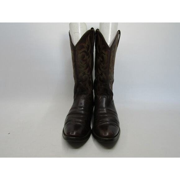 JUSTIN Mens Size 10 EE Brown Leather Western Cowboy Boots main image 9